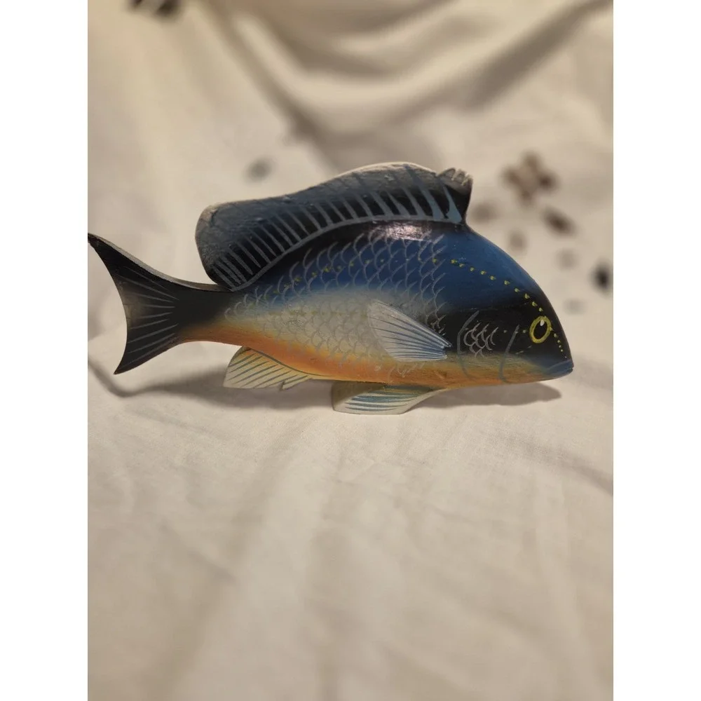 Handpainted Wooden Fish Decor